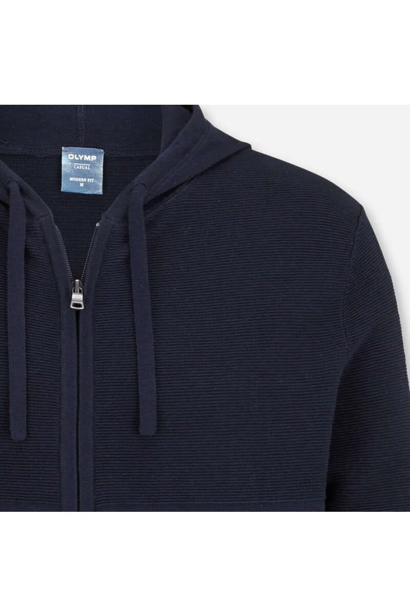 OLYMP Casual Kapuzen Sweatshirtmarine 2 OLYMP Casual Kapuzen Sweatshirtmarine – Bild 2