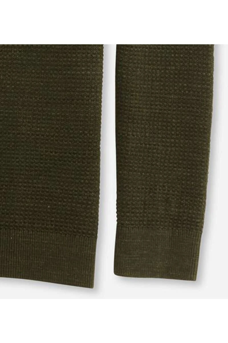 OLYMP Casual Modern Fit Herren Rollkragenpullover Graugrün 3 OLYMP Casual Modern Fit Herren Rollkragenpullover Graugrün – Bild 3