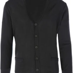 MAERZ Superwash Classic Fit CardiganKnopfleiste Anthrazit