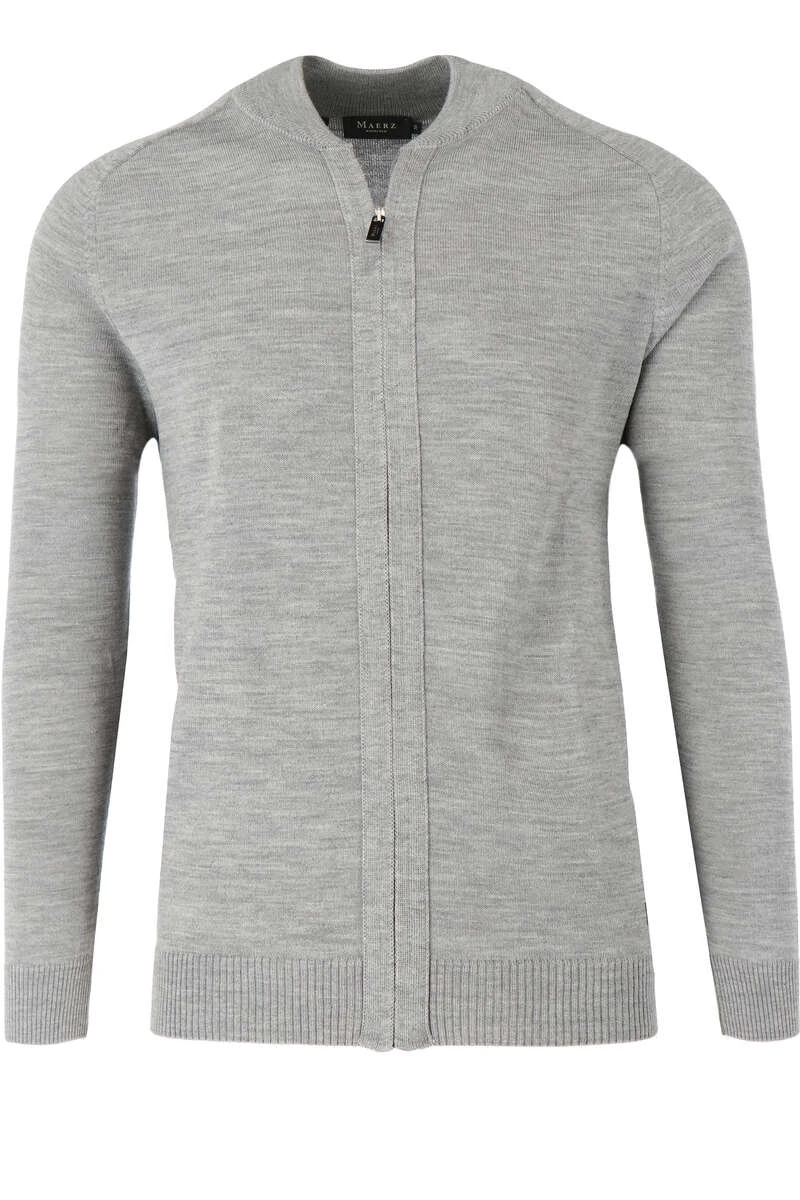 MAERZ Classic Fit CardiganZip Grau 1 MAERZ Classic Fit CardiganZip Grau
