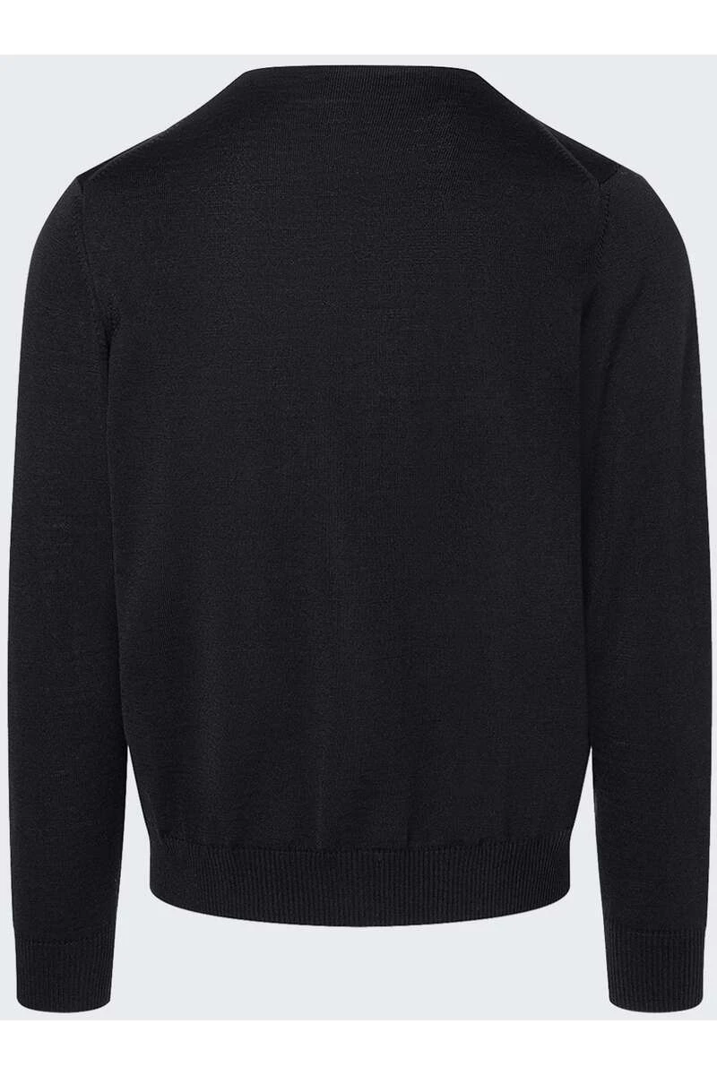 MAERZ Classic Fit Herren Strickjacke Schwarz 3 MAERZ Classic Fit Herren Strickjacke Schwarz – Bild 3