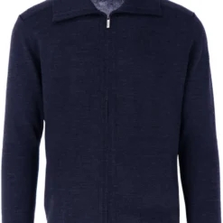 MAERZ Classic Fit Herren Strickjacke Zip Navy