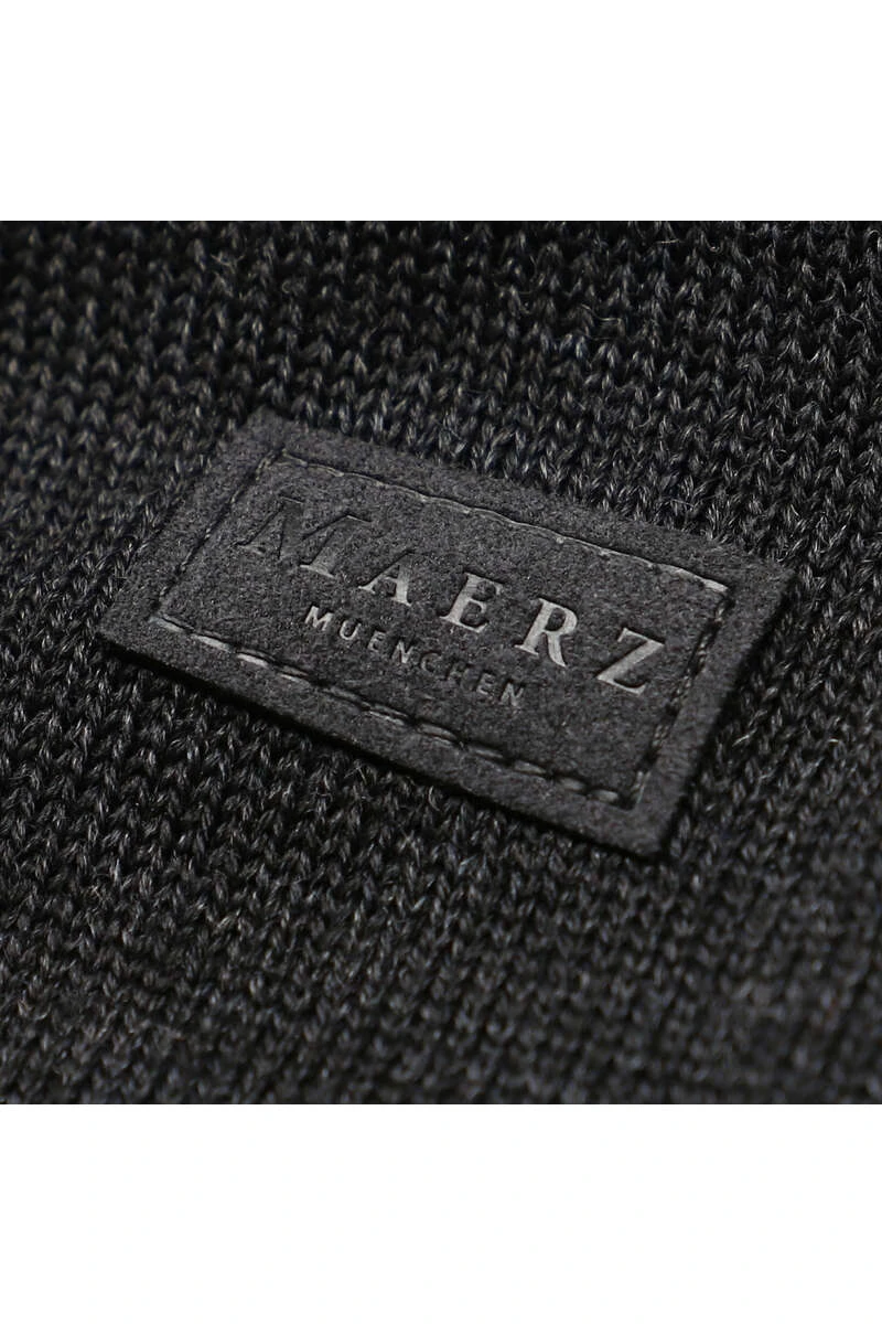 MAERZ Classic Fit Herren Strickjacke Zip Anthrazit 3 MAERZ Classic Fit Herren Strickjacke Zip Anthrazit – Bild 3