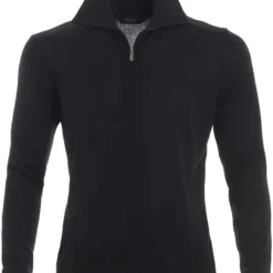 MAERZ Classic Fit Herren Strickjacke Zip Schwarz