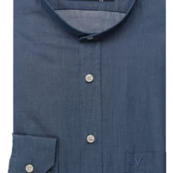 Marvelis Casual Modern Fit Hemd Rauchblau, Einfarbig