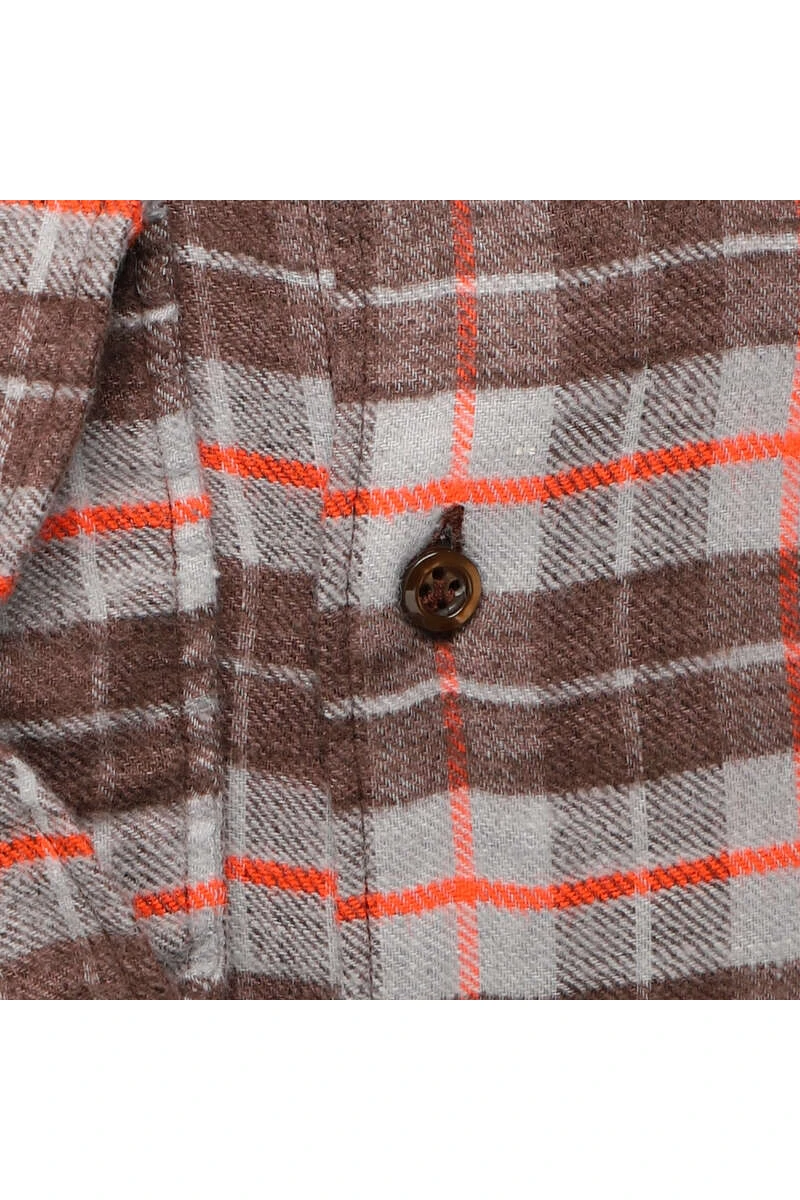 Fakts Slim Fit Hemd Rot/braun, Kariert 4 Fakts Slim Fit Hemd Rot/braun, Kariert – Bild 4