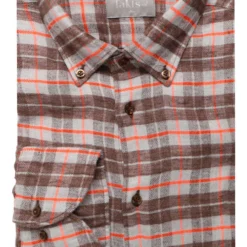 Fakts Slim Fit Hemd Rot/braun, Kariert