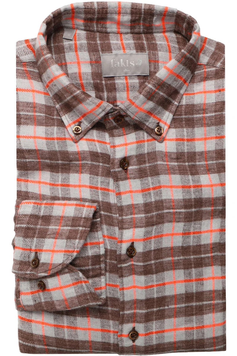 Fakts Slim Fit Hemd Rot/braun, Kariert 1 Fakts Slim Fit Hemd Rot/braun, Kariert