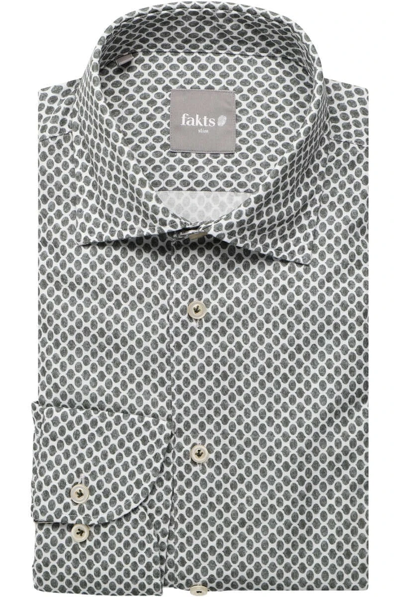 Fakts Slim Fit Hemd Grün, Gemustert 1 Fakts Slim Fit Hemd Grün, Gemustert