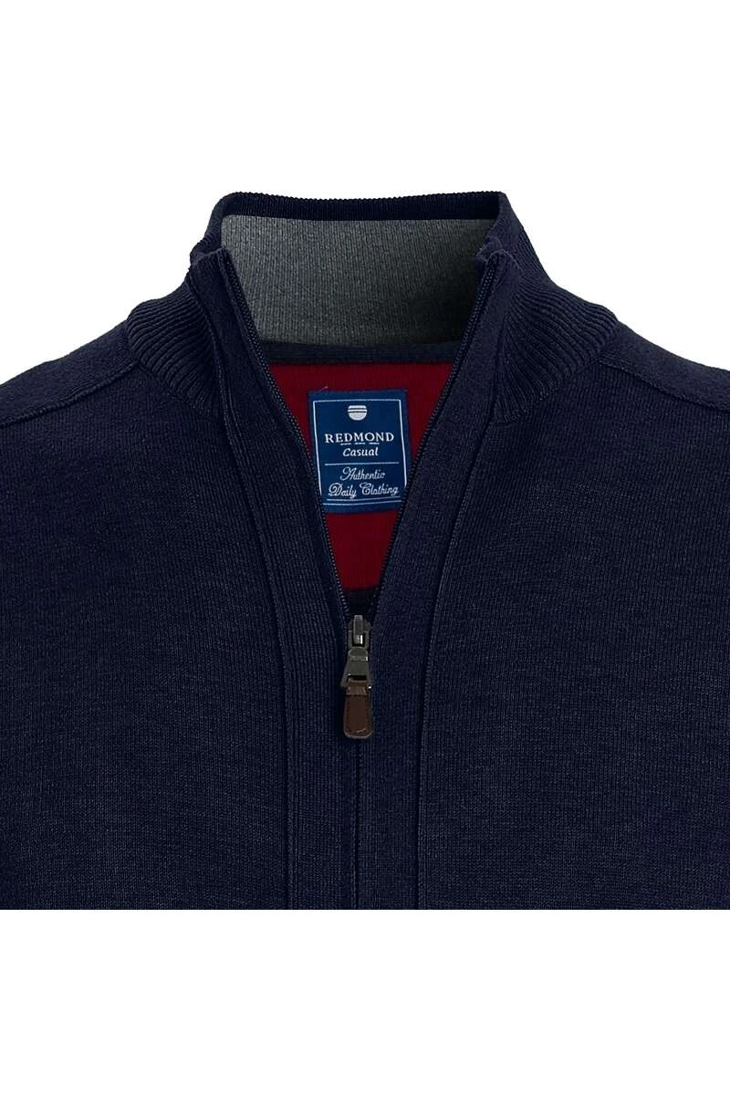 Redmond Herren Strickjacke Zip Nachtblau 2 Redmond Herren Strickjacke Zip Nachtblau – Bild 2