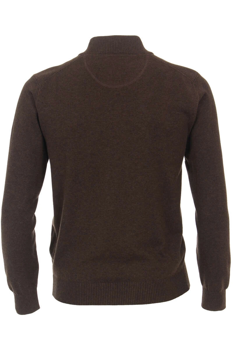 Redmond Casual Regular Fit Herren Strickjacke Zip Braun 3 Redmond Casual Regular Fit Herren Strickjacke Zip Braun – Bild 3