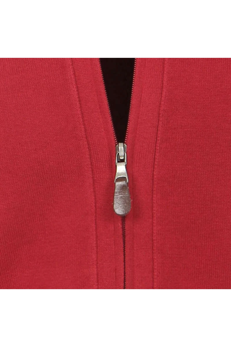 Redmond Casual Regular Fit CardiganZip Rot 3 Redmond Casual Regular Fit CardiganZip Rot – Bild 3