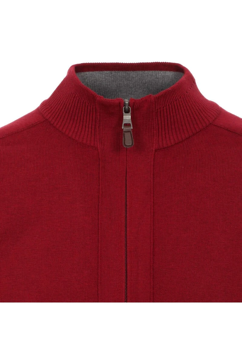 Redmond Casual Regular Fit Herren Strickjacke Zip Bordeaux 2 Redmond Casual Regular Fit Herren Strickjacke Zip Bordeaux – Bild 2