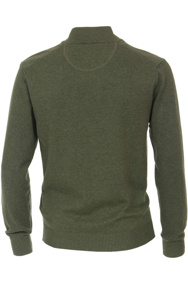 Redmond Casual Regular Fit CardiganZip Oliv 3 Redmond Casual Regular Fit CardiganZip Oliv – Bild 3