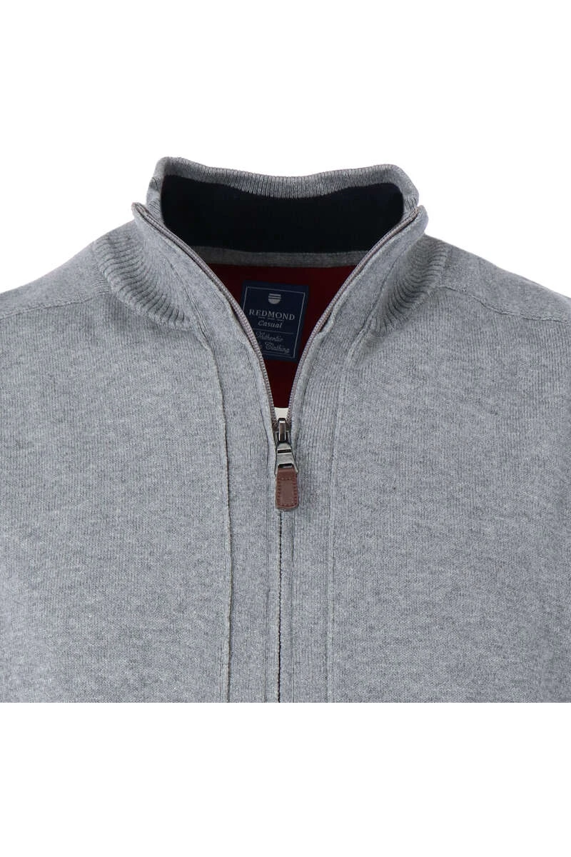 Redmond Regular Fit CardiganZip Grau 2 Redmond Regular Fit CardiganZip Grau – Bild 2