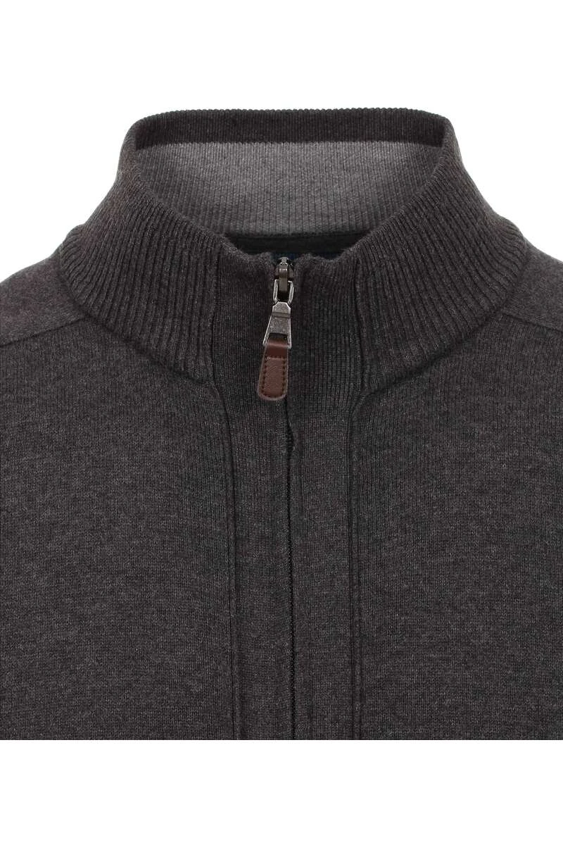 Redmond Herren Strickjacke Zip Anthrazit 3 Redmond Herren Strickjacke Zip Anthrazit – Bild 3