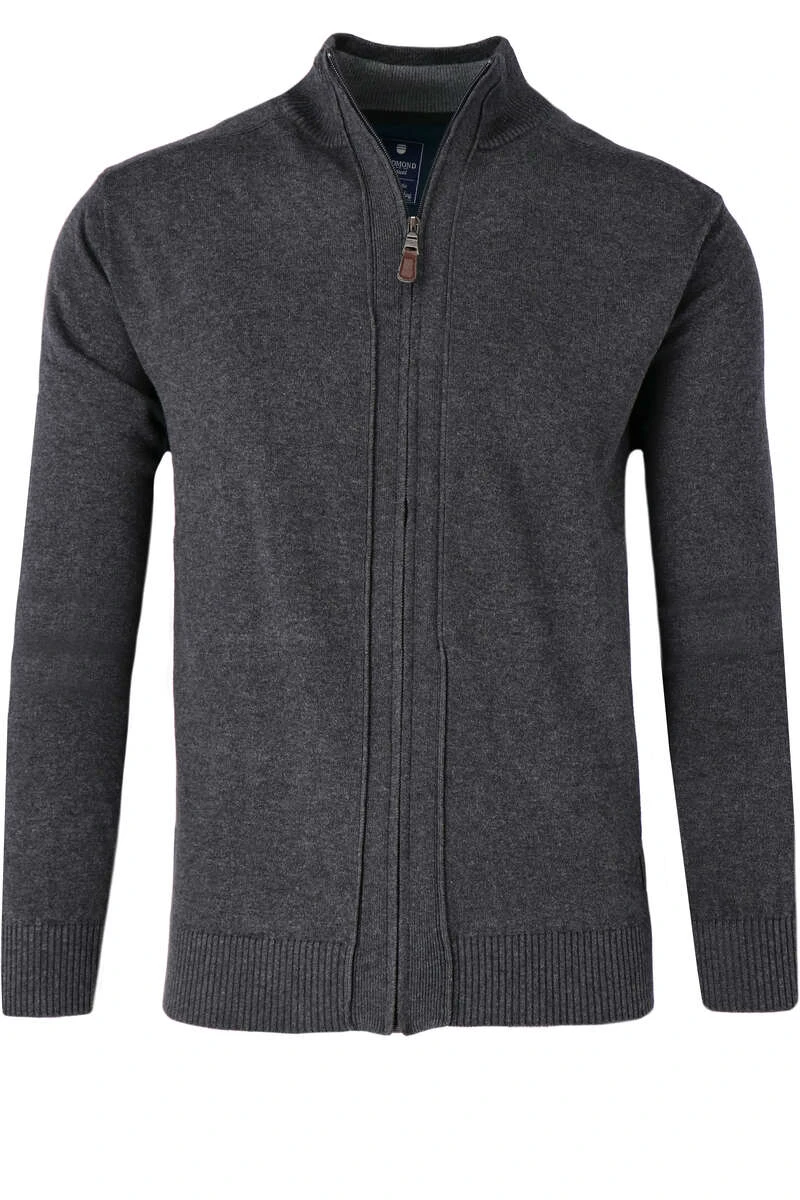 Redmond Herren Strickjacke Zip Anthrazit 1 Redmond Herren Strickjacke Zip Anthrazit