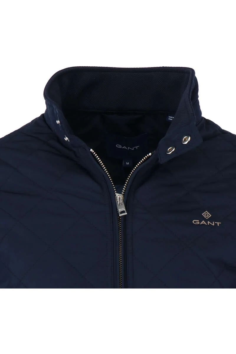 GANT Casual Fit Herren Steppjacke Zip Navy 2 GANT Casual Fit Herren Steppjacke Zip Navy – Bild 2