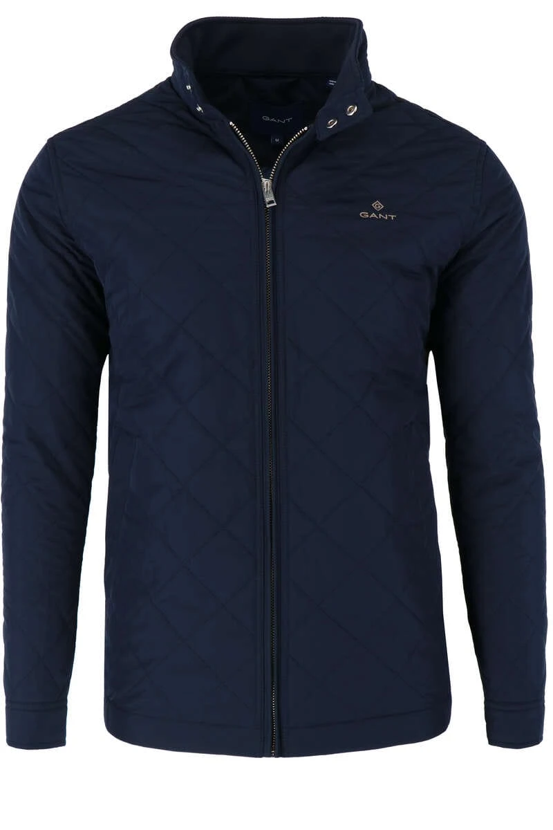 GANT Casual Fit Herren Steppjacke Zip Navy 1 GANT Casual Fit Herren Steppjacke Zip Navy