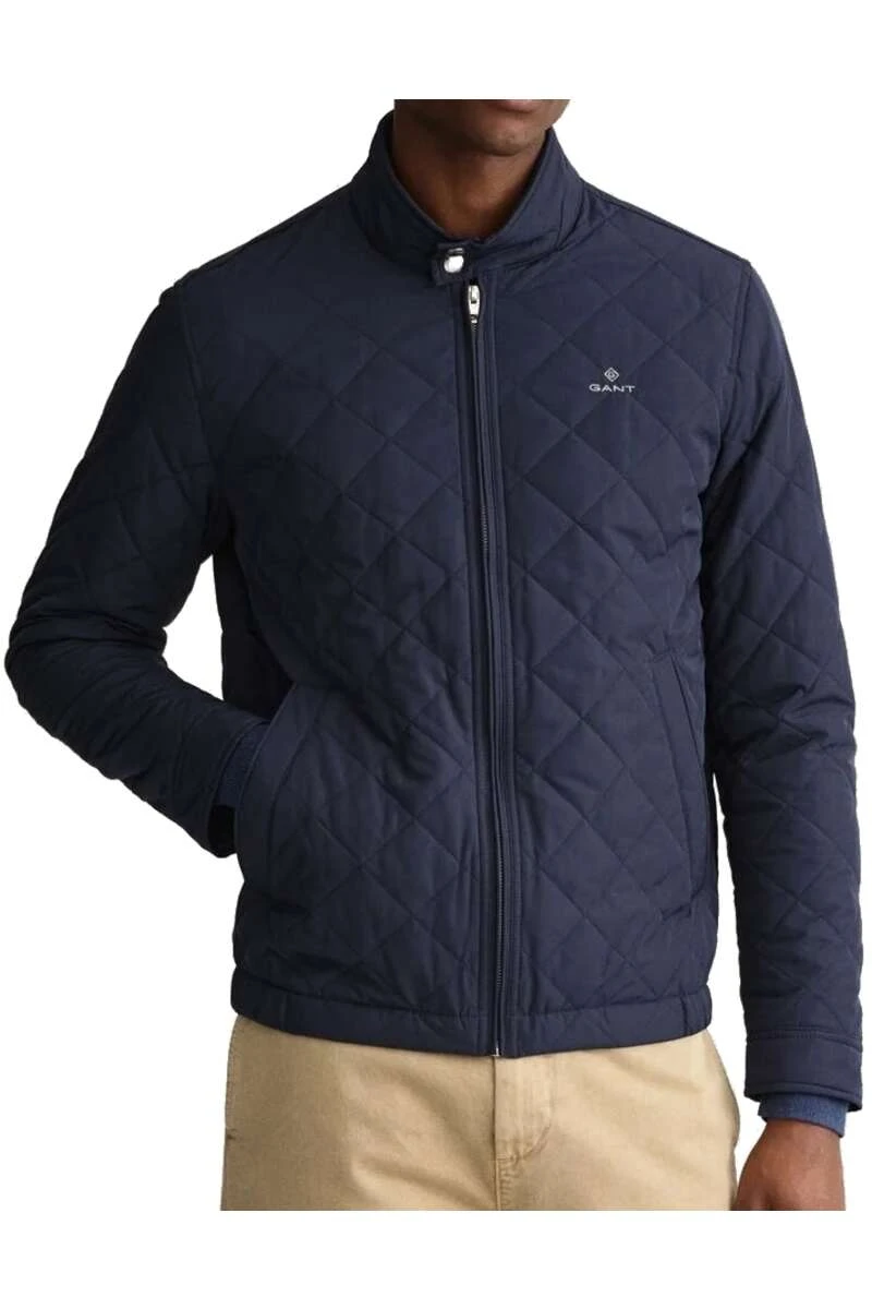 GANT Casual Fit Herren Steppjacke Zip Navy 8 GANT Casual Fit Herren Steppjacke Zip Navy – Bild 8