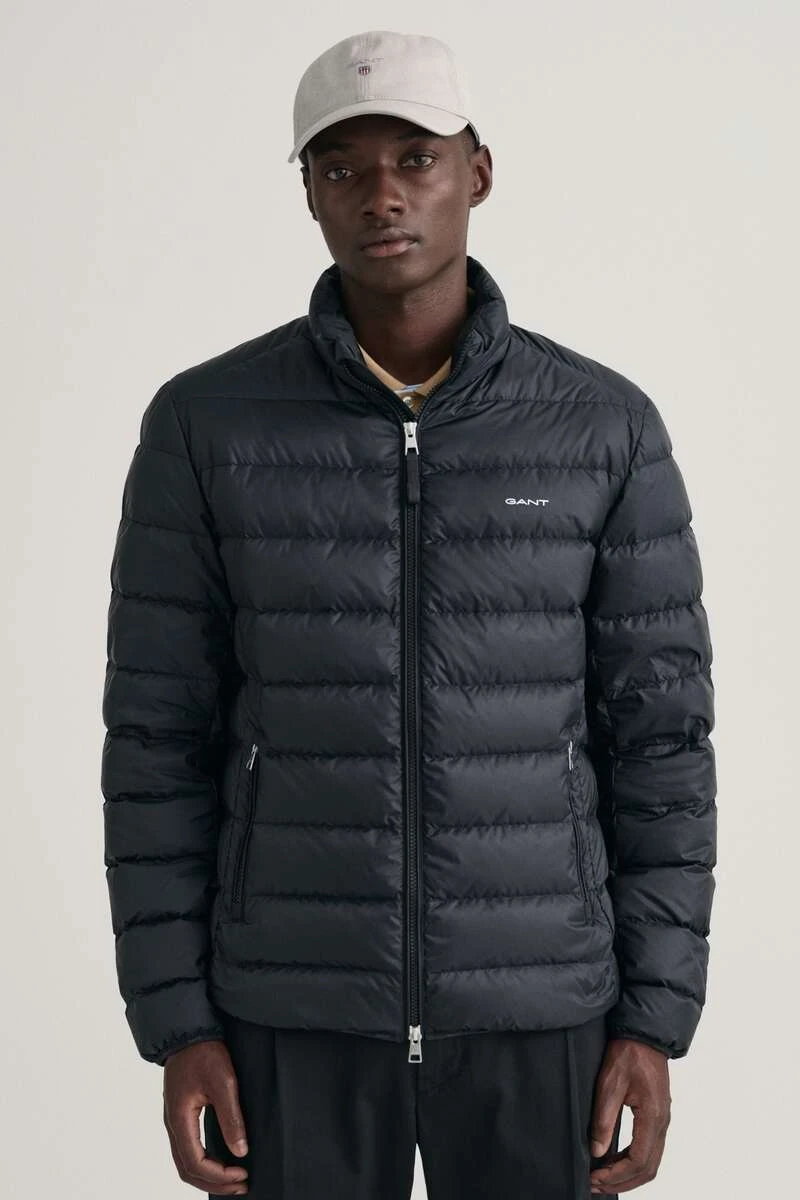 GANT Regular Fit Herren Steppjacke Zip Schwarz 3 GANT Regular Fit Herren Steppjacke Zip Schwarz – Bild 3