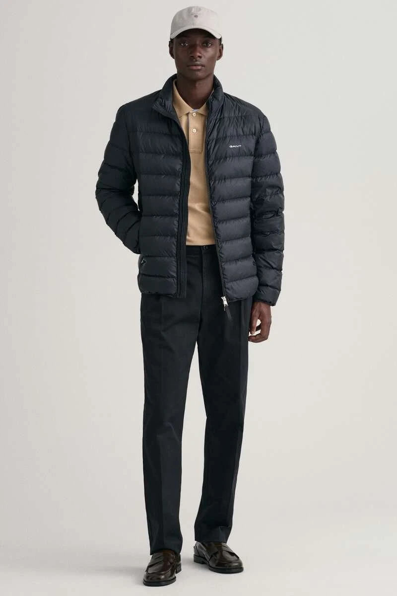 GANT Regular Fit Herren Steppjacke Zip Schwarz 6 GANT Regular Fit Herren Steppjacke Zip Schwarz – Bild 6