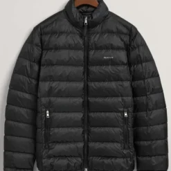 GANT Regular Fit Herren Steppjacke Zip Schwarz