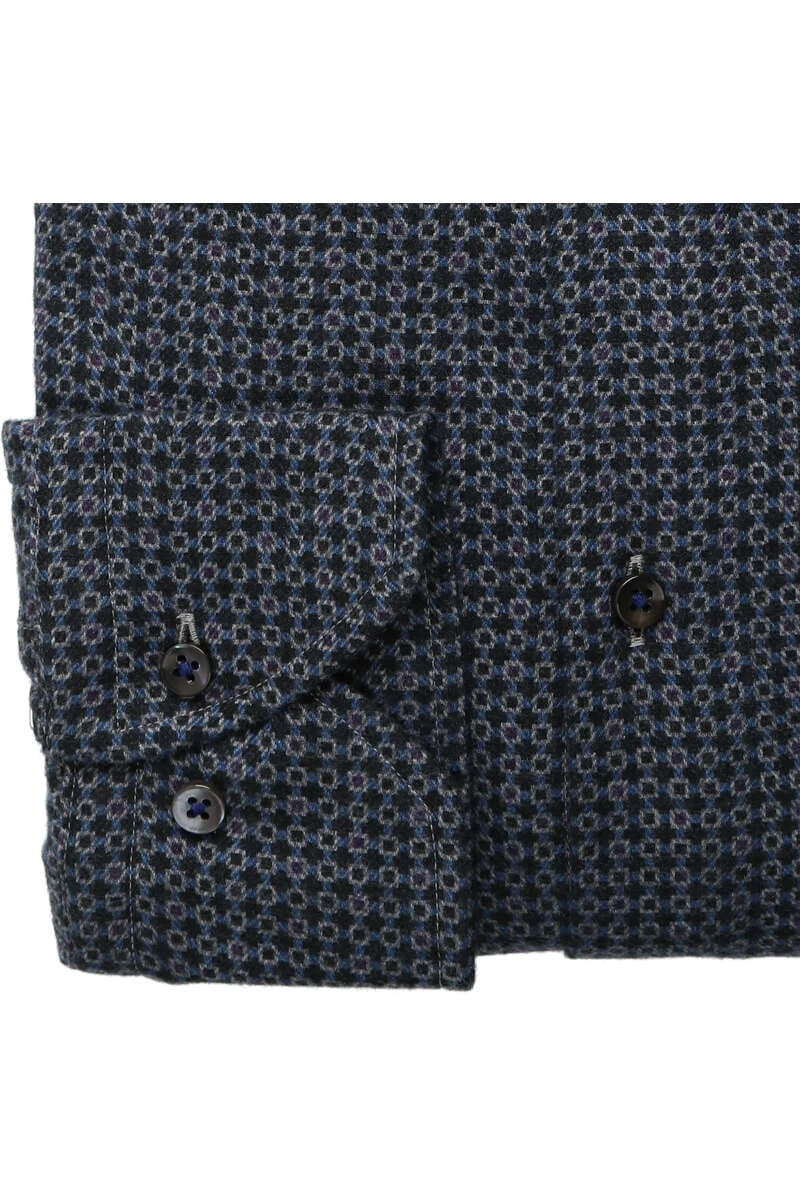 Stenströms Slimline Hemd Schwarz/blau, Gemustert 3 Stenströms Slimline Hemd Schwarz/blau, Gemustert – Bild 3