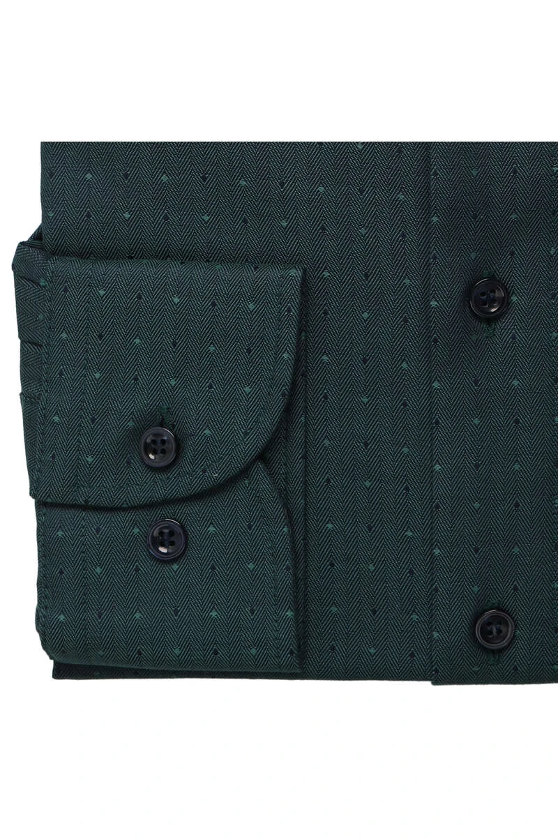 Marvelis Modern Fit Hemd Grün, Faux-uni 3 Marvelis Modern Fit Hemd Grün, Faux-uni – Bild 3