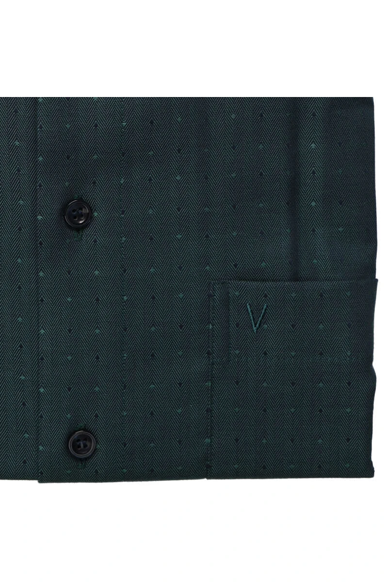Marvelis Modern Fit Hemd Grün, Faux-uni 5 Marvelis Modern Fit Hemd Grün, Faux-uni – Bild 5