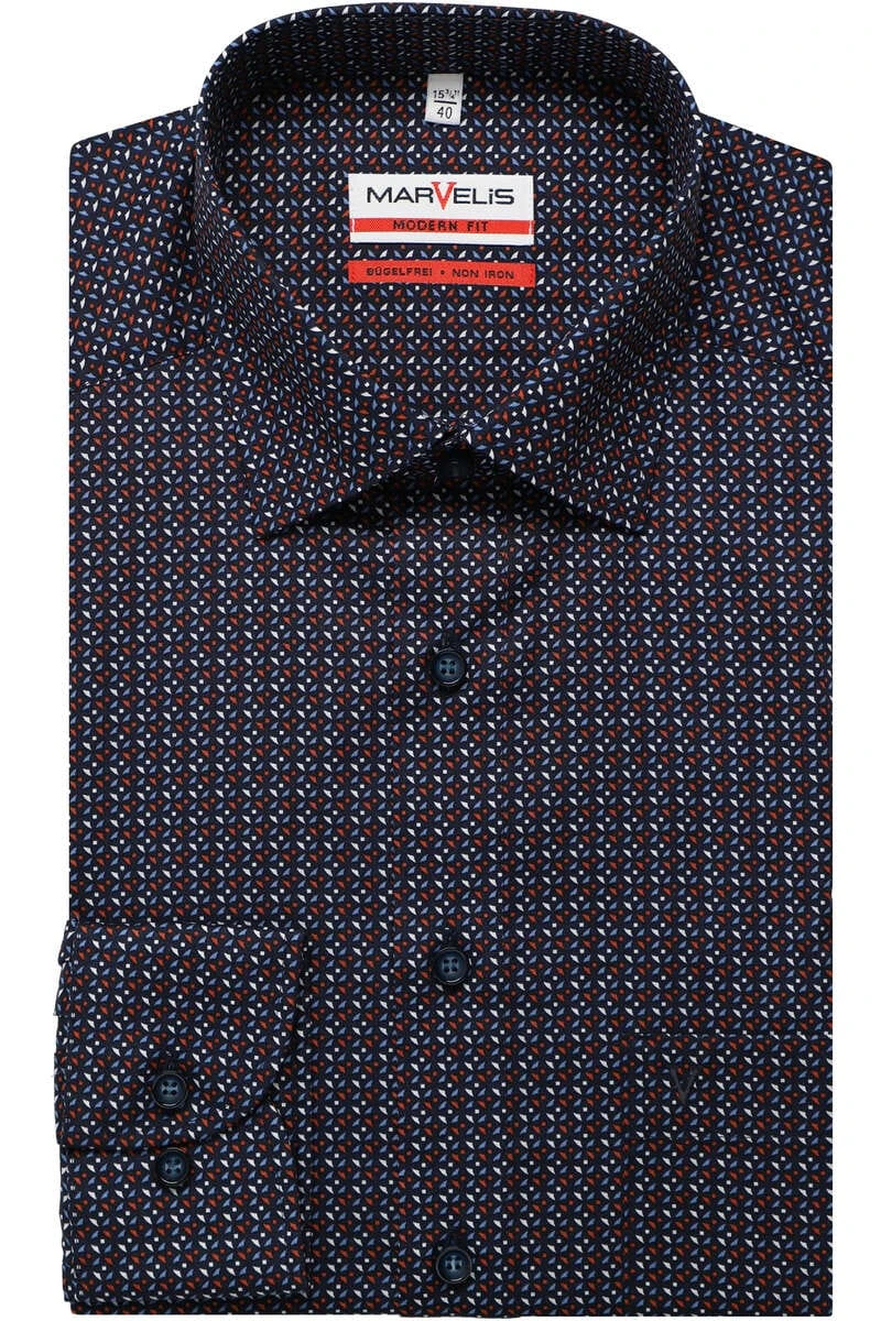 Marvelis Modern Fit Hemd Sienna, Gemustert 1 Marvelis Modern Fit Hemd Sienna, Gemustert