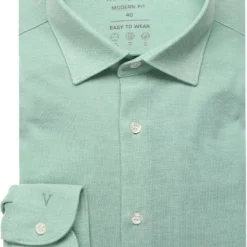 Marvelis Modern Fit Jerseyhemd Grün, Strukturiert