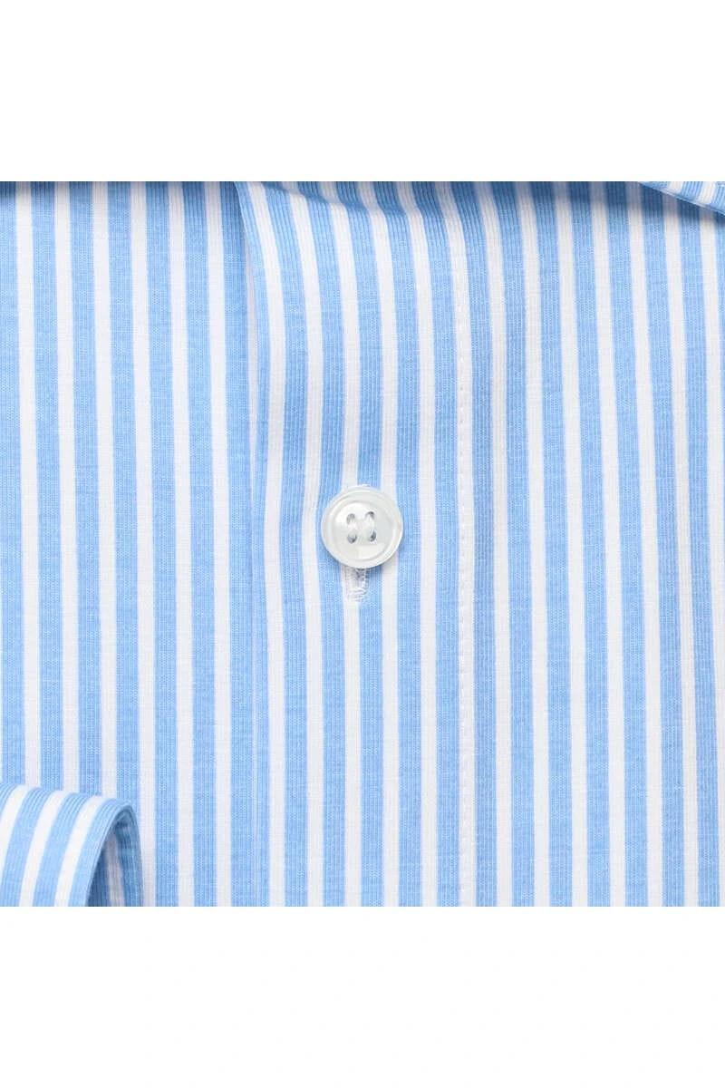 Marvelis Dynamic Flex Modern Fit Jerseyhemd Hellblau/weiss, Gestreift 4 Marvelis Dynamic Flex Modern Fit Jerseyhemd Hellblau/weiss, Gestreift – Bild 4