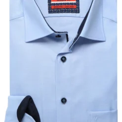 Marvelis Modern Fit Hemd Bleu, Einfarbig