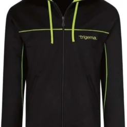 TRIGEMA Comfort Fit Sweatjacke Mit Kapuze Zip Schwarz/grün