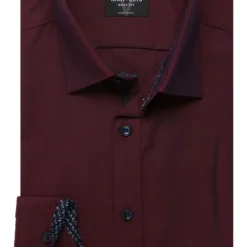 Marvelis Body Fit Hemd Dunkelrot, Einfarbig