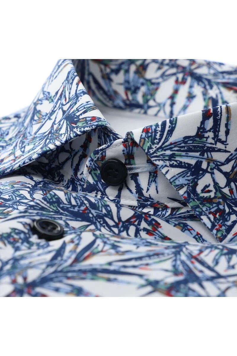 Marvelis Performance Body Fit Hemd Blau/weiss, Gemustert 2 Marvelis Performance Body Fit Hemd Blau/weiss, Gemustert – Bild 2