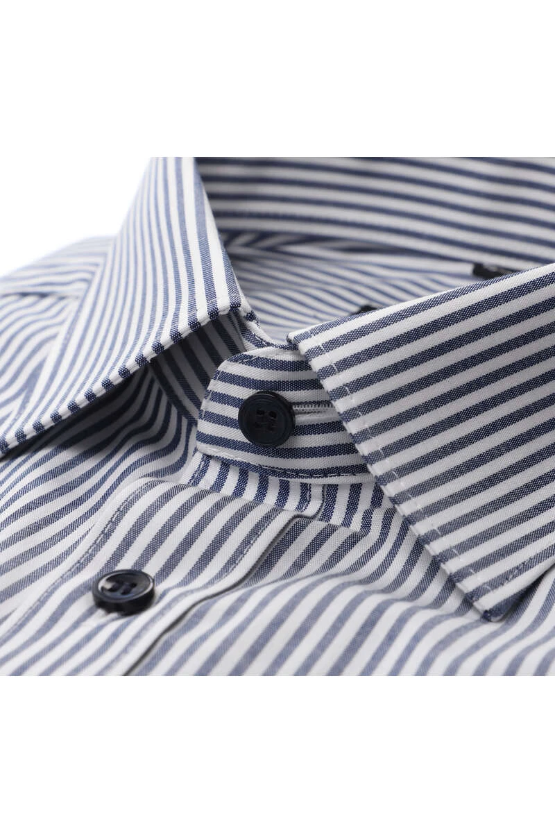 Marvelis Body Fit Hemd Marine/weiss, Gestreift 2 Marvelis Body Fit Hemd Marine/weiss, Gestreift – Bild 2