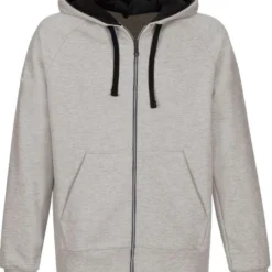 TRIGEMA Jacke Sweatjacke Mit Kapuze Hellgrau