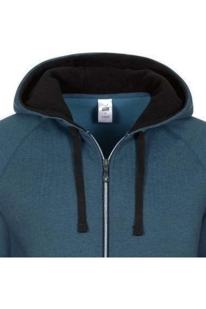 TRIGEMA Comfort Fit Sweatjacke Mit Kapuze Zip Petrol 2 TRIGEMA Comfort Fit Sweatjacke Mit Kapuze Zip Petrol – Bild 2