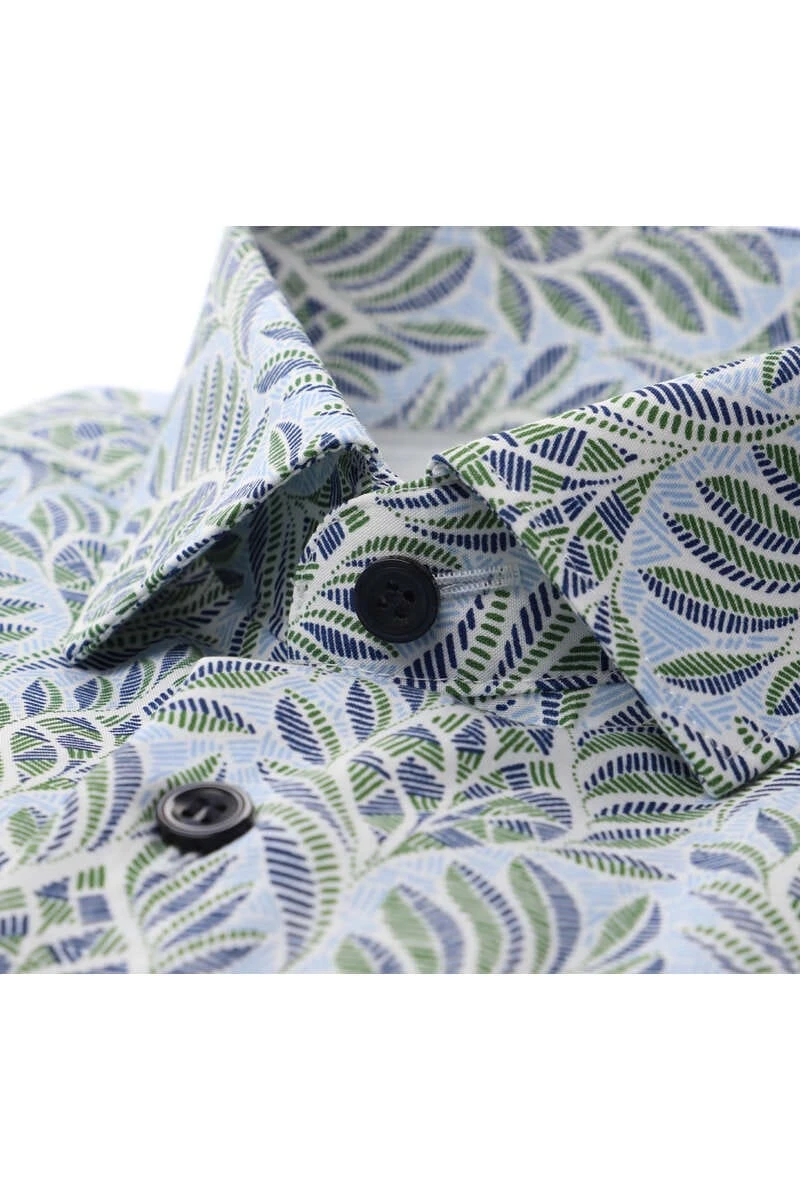 Marvelis Performance Modern Fit Hemd Blau/grün/weiss, Gemustert 2 Marvelis Performance Modern Fit Hemd Blau/grün/weiss, Gemustert – Bild 2