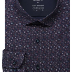 Marvelis Dynamic Flex Modern Fit Hemd Rot, Gemustert