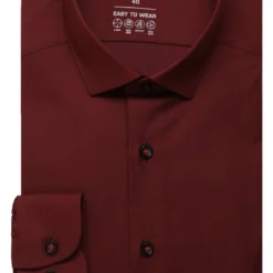 Marvelis Dynamic Flex Modern Fit Hemd Rot, Einfarbig