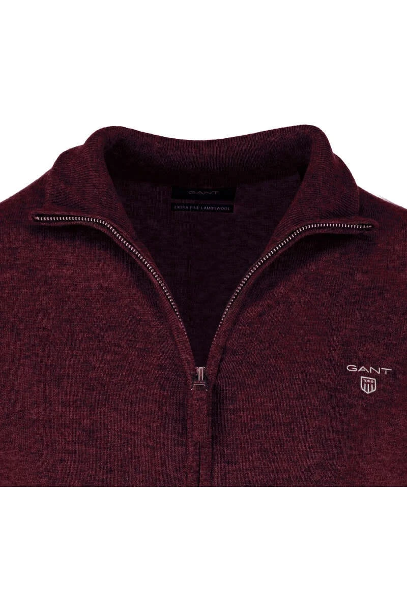 GANT Regular Fit CardiganZip Weinrot 2 GANT Regular Fit CardiganZip Weinrot – Bild 2