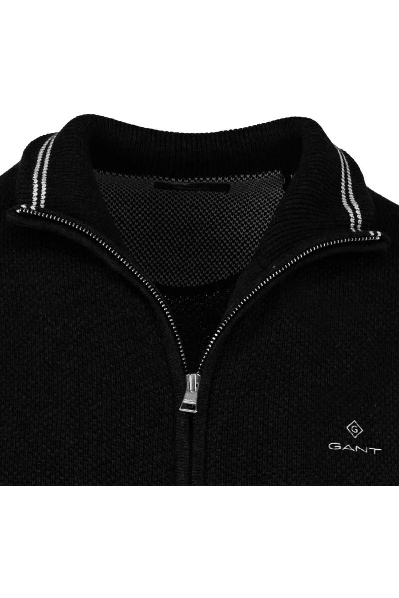 GANT Regular Fit CardiganRundhals Schwarz 2 GANT Regular Fit CardiganRundhals Schwarz – Bild 2