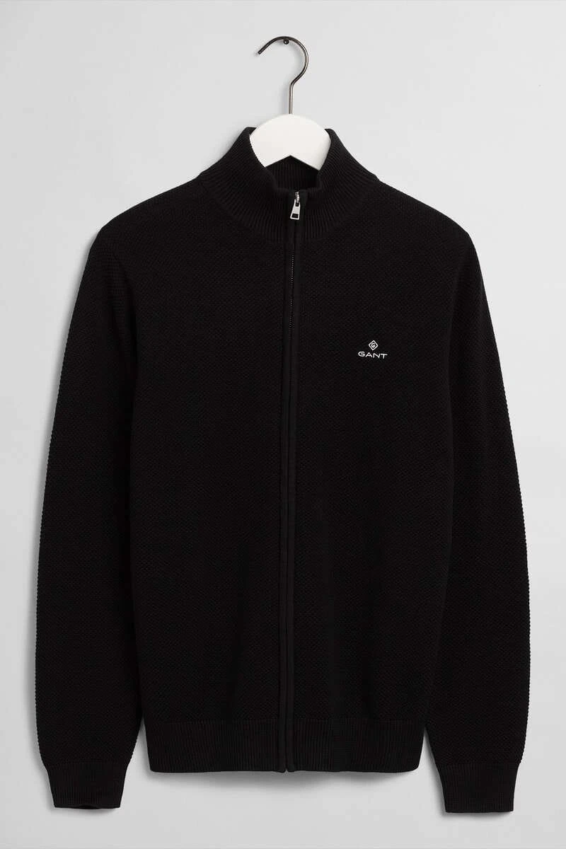 GANT Regular Fit CardiganRundhals Schwarz 4 GANT Regular Fit CardiganRundhals Schwarz – Bild 4