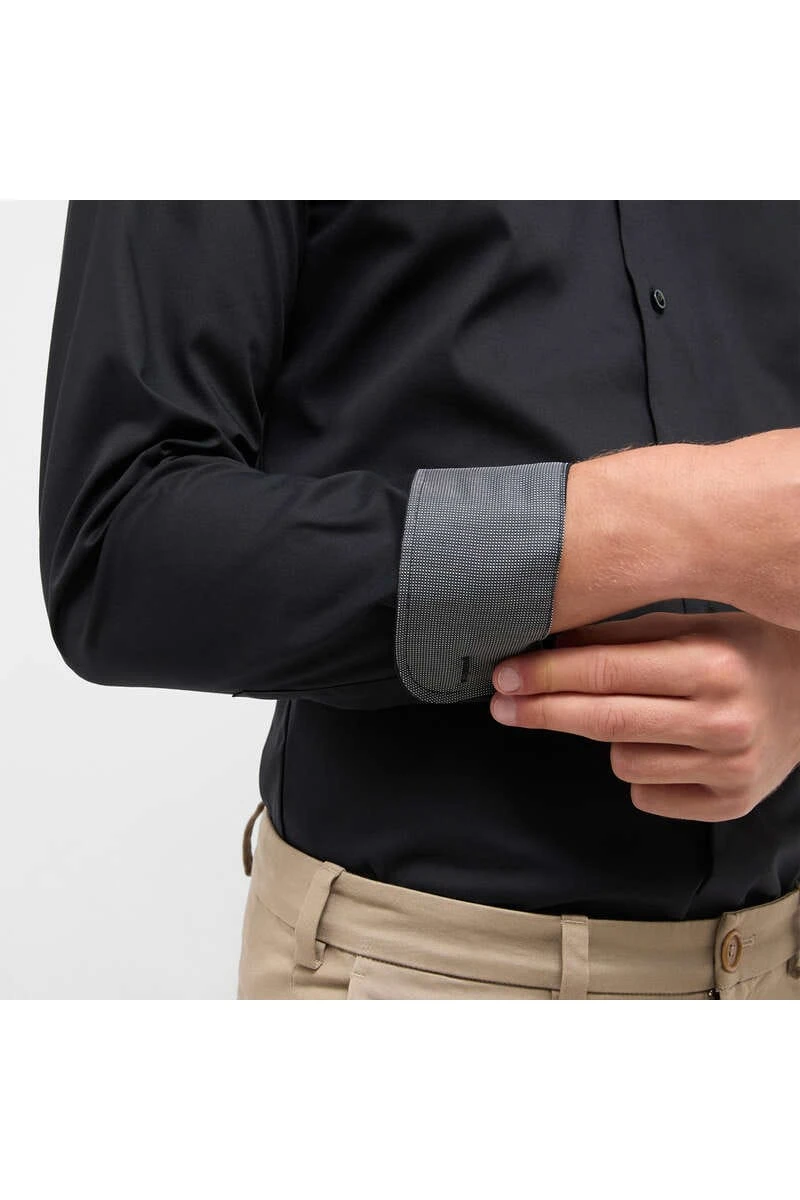 ETERNA Slim Fit Hemd Anthrazit, Einfarbig 2 ETERNA Slim Fit Hemd Anthrazit, Einfarbig – Bild 2