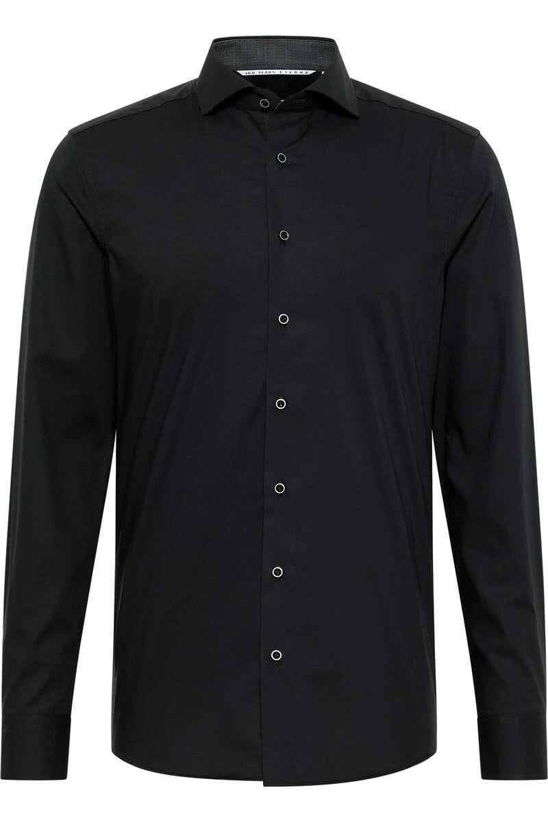 ETERNA Slim Fit Hemd Anthrazit, Einfarbig 4 ETERNA Slim Fit Hemd Anthrazit, Einfarbig – Bild 4