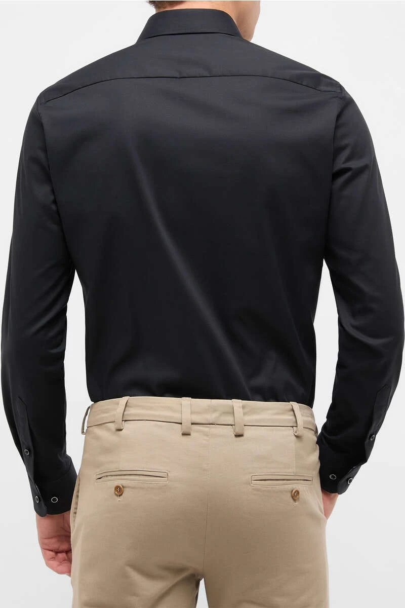 ETERNA Slim Fit Hemd Anthrazit, Einfarbig 6 ETERNA Slim Fit Hemd Anthrazit, Einfarbig – Bild 6