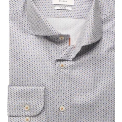 ETERNA 1863 Slim Fit Hemd Orange, Gemustert